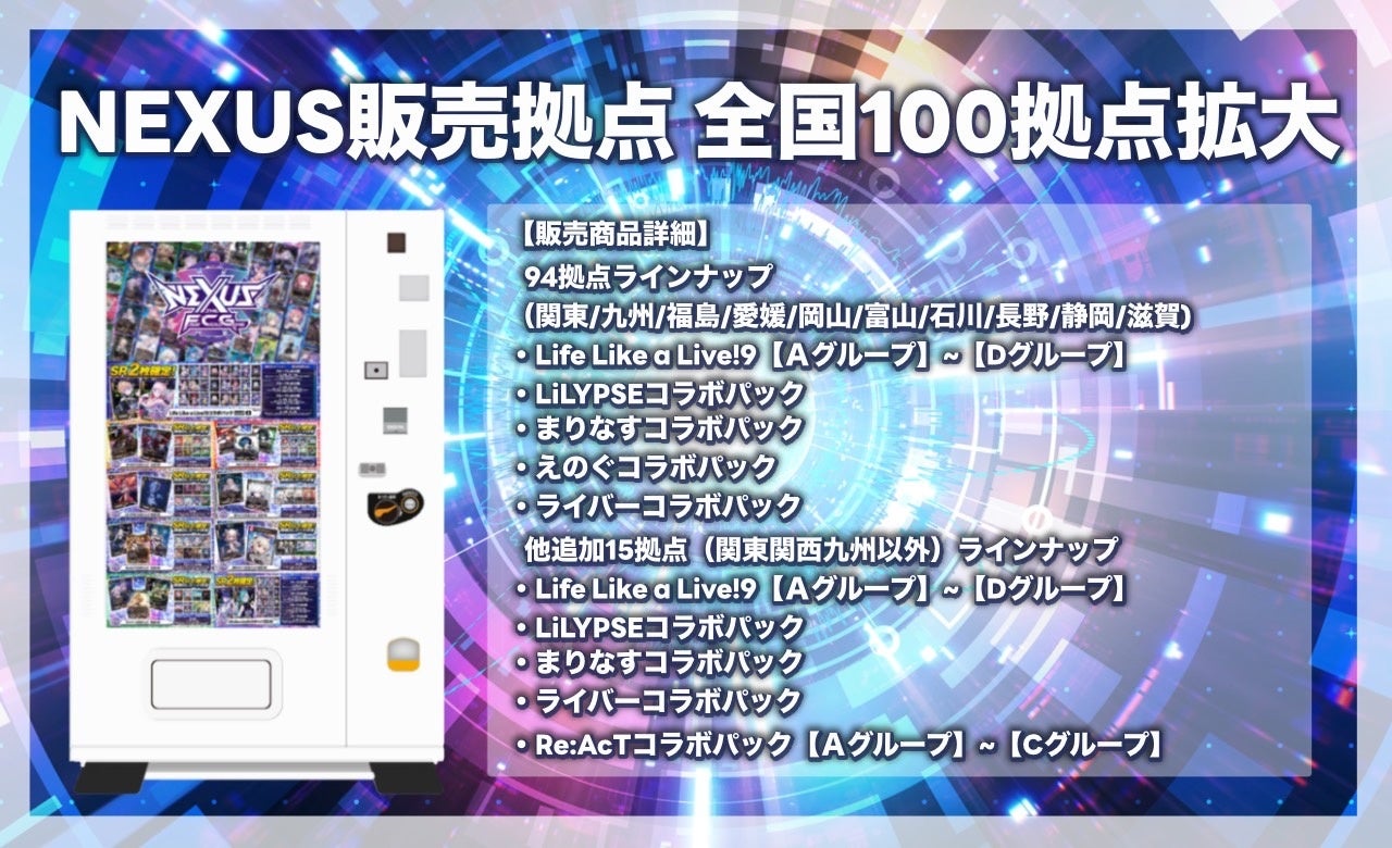 NEXUS販売拠点 全国100拠点拡大